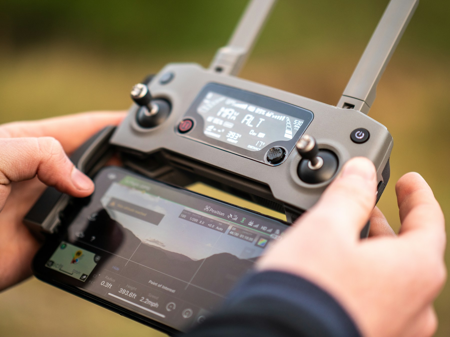 A commercial drone controller